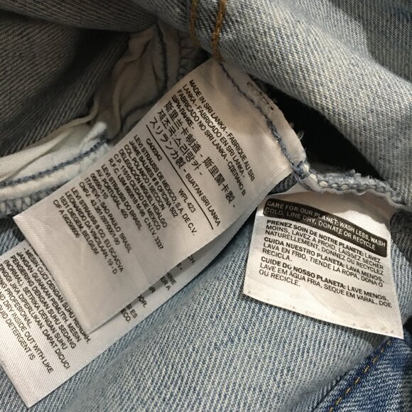 Levi's Premium Denim Trucker Jacket Womens Small Blue Big E Retro Y2K - Picture 6 of 12
